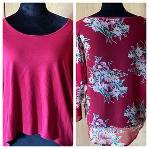 Betsey Johnson red crop top size small